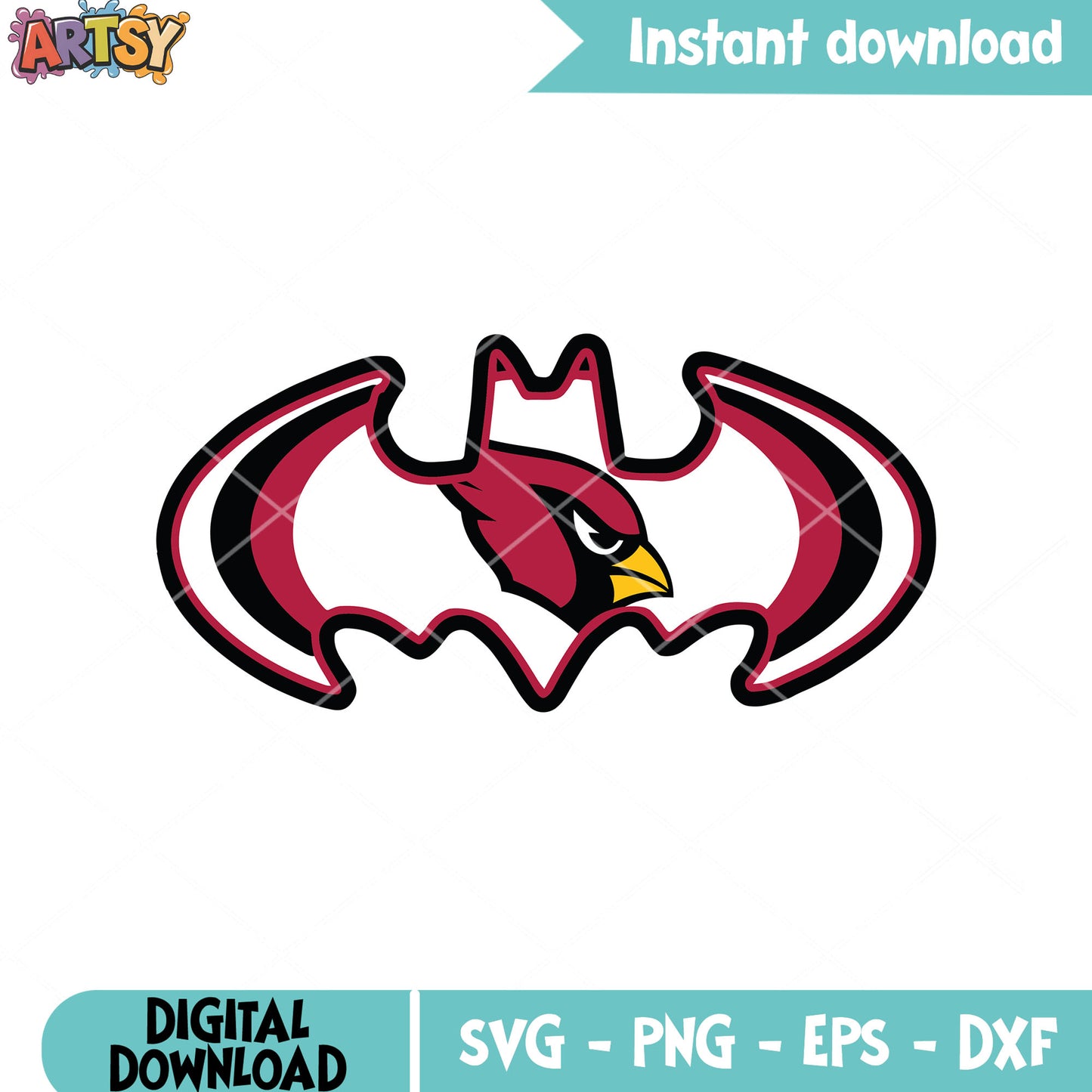 Batman nfl team svg, arizona cardinals svg, marvel nfl superpro​ svg