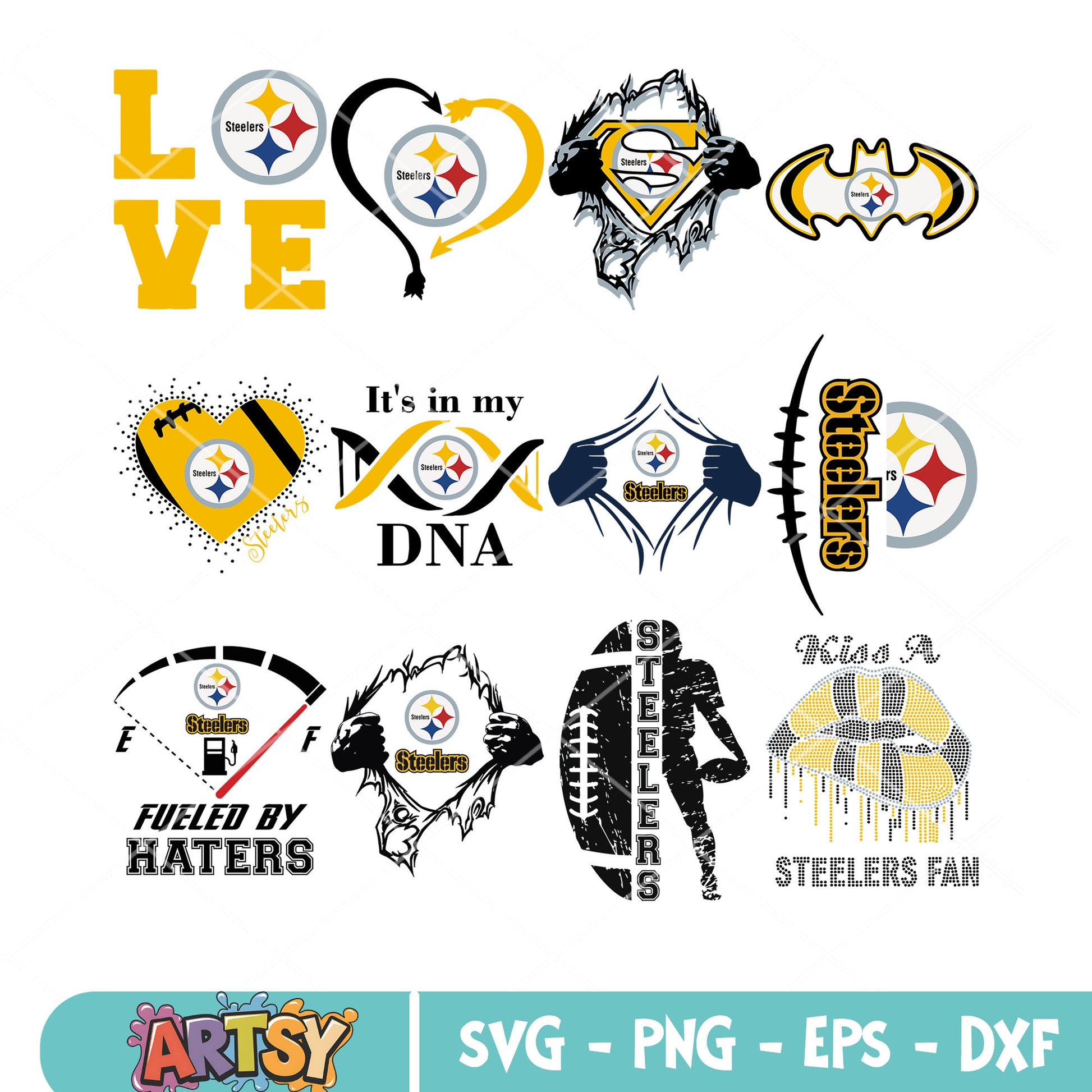 Batman pittburgh steelers bundle svg, NFL teams svg, superman svg 