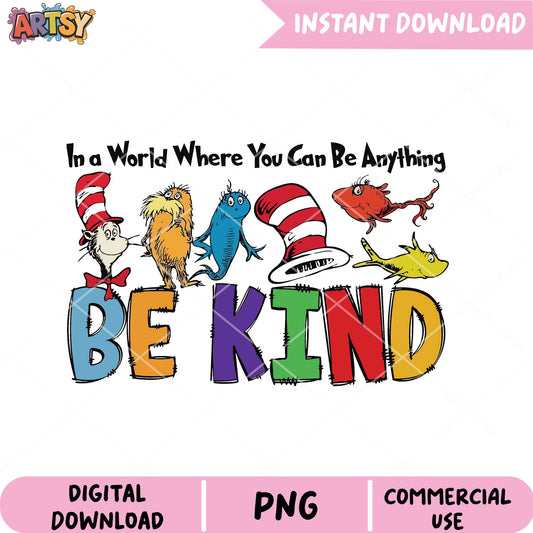 Be Kind Digital Art PNG  Inspirational Quote Instant Download