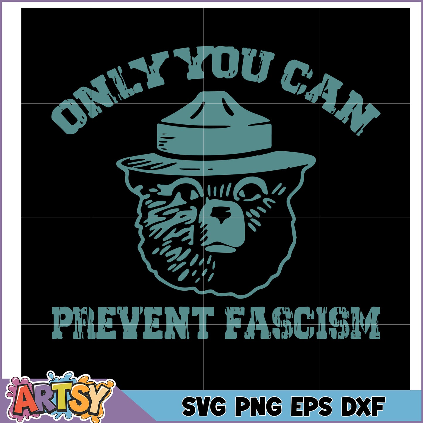 Bear Prevent Fascism SVG