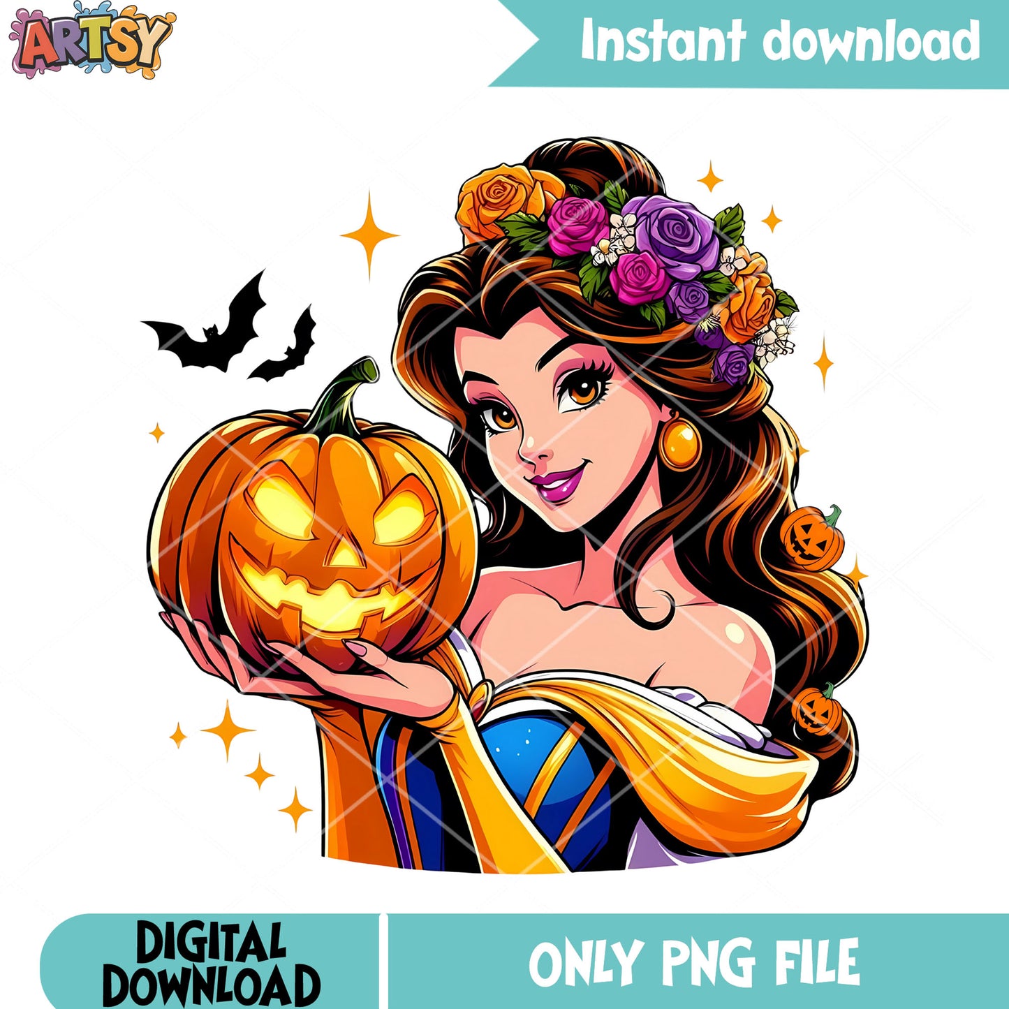Beauty and the beast png, princess belle png, disney halloween png