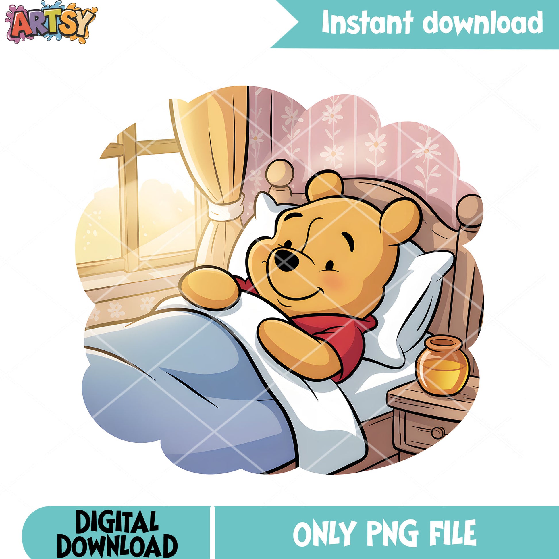 Bed time winnie pooh png, classic pooh png, winnie the pooh png