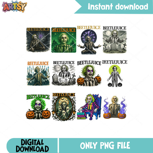 Beetlejuice the showtimes png bundle, beetlejuice halloween png
