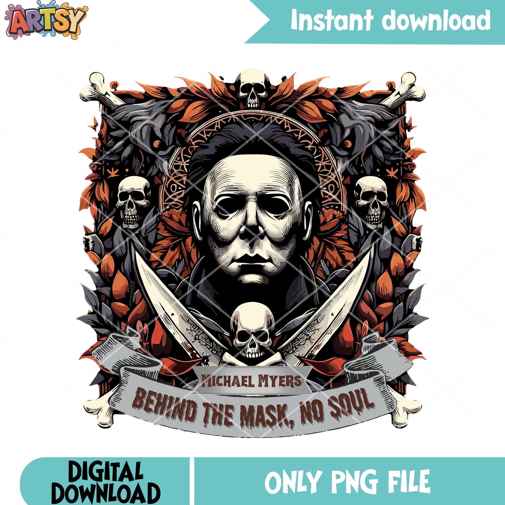 Behind the mask no soul png, michalel myers png, halloween scary png
