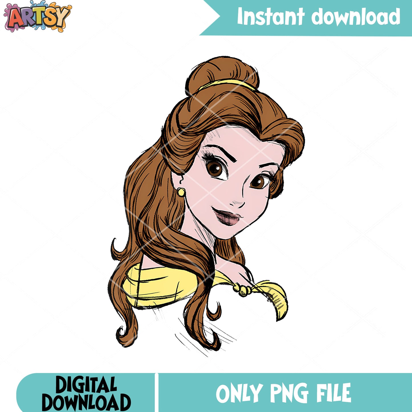 Belle princess disney png, beauty and the beast png, ​disney movies png