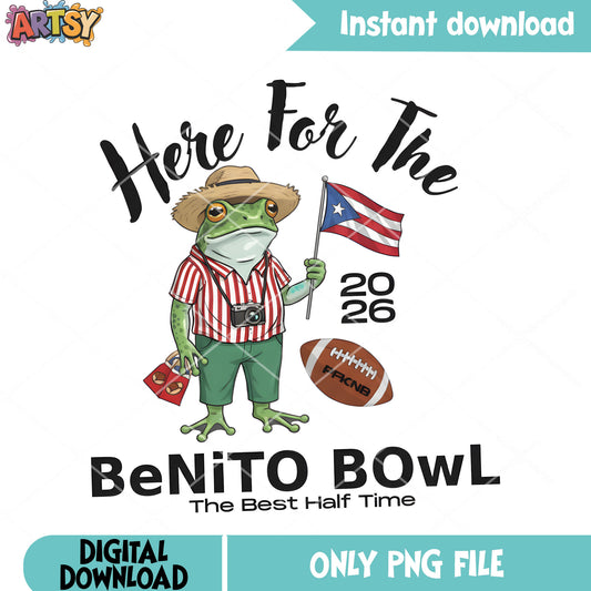Benito bowl 2026 png, 2026 super bowl png, bad bunny bowl png