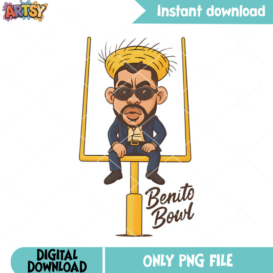 Benito bowl funny bunny png, super bowl nfl png, nfl benito png