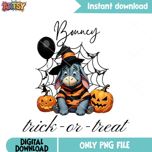 Benny trick or treat png, disney halloween png, spider web png