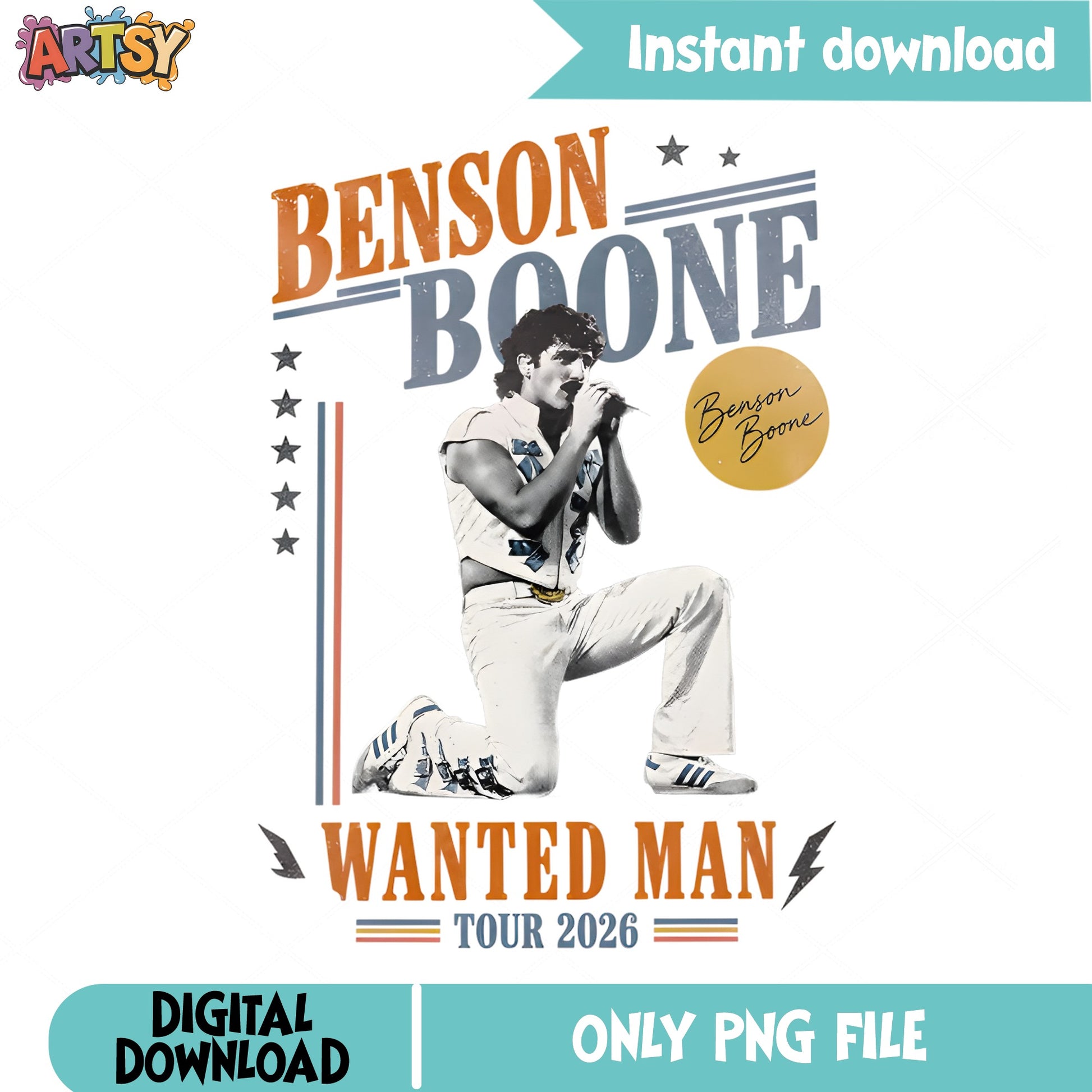 Benson Boone Wanted Man Tour 2026, Music Fan PNG, Concert PNG