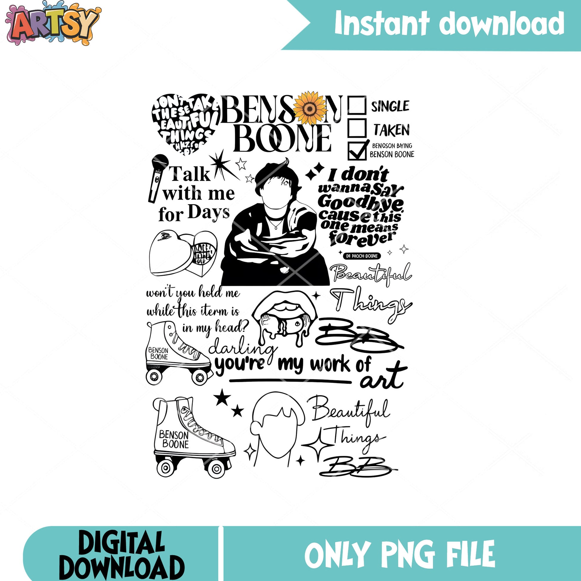 Benson boone playlist png, benson boone png, American Heart Tour png