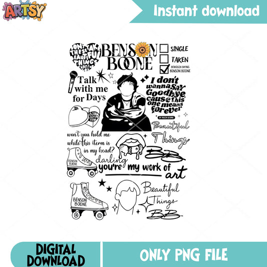 Benson boone playlist png, benson boone png, American Heart Tour png