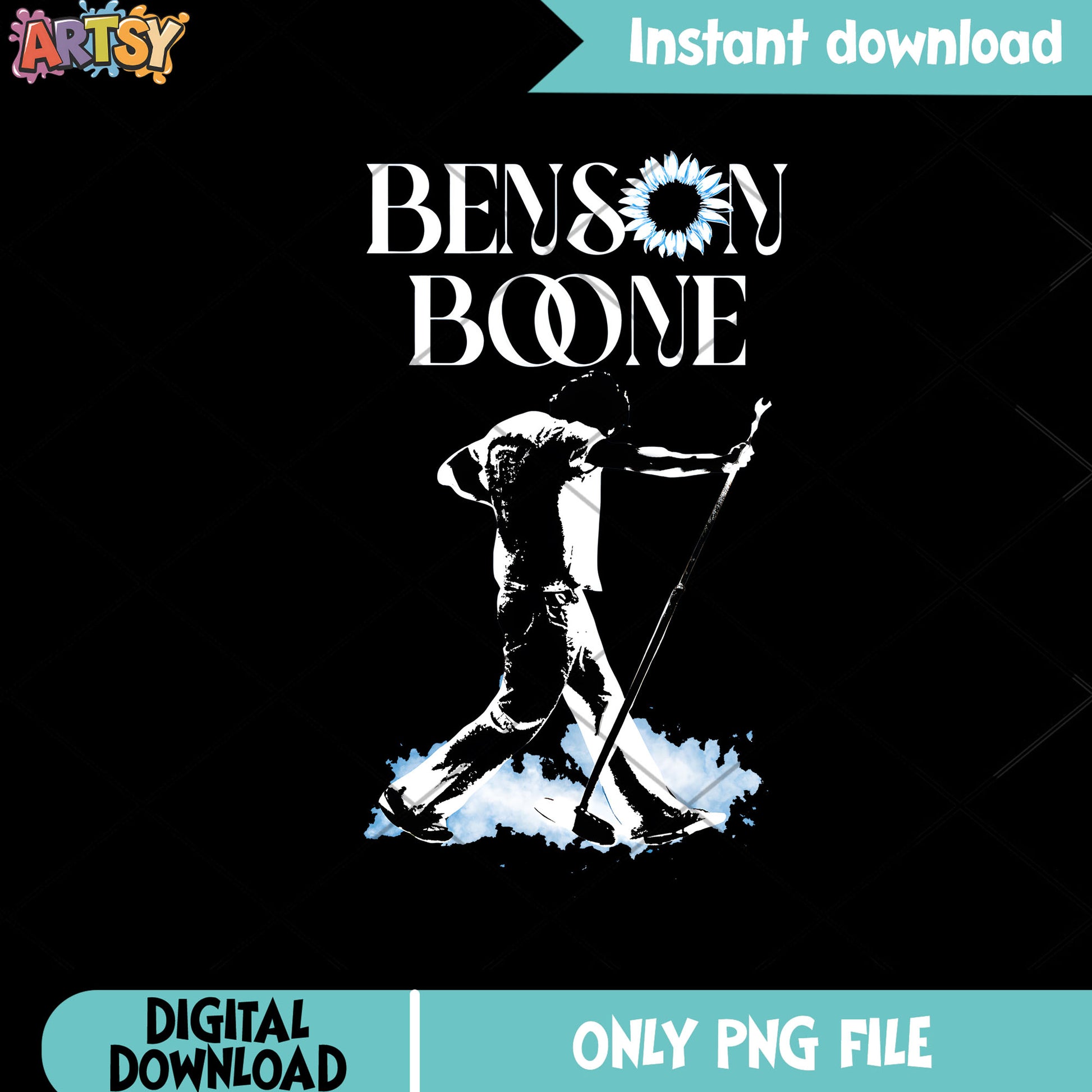 Benson boone sing png, American Heart Tour png, Mr Electric Blue png