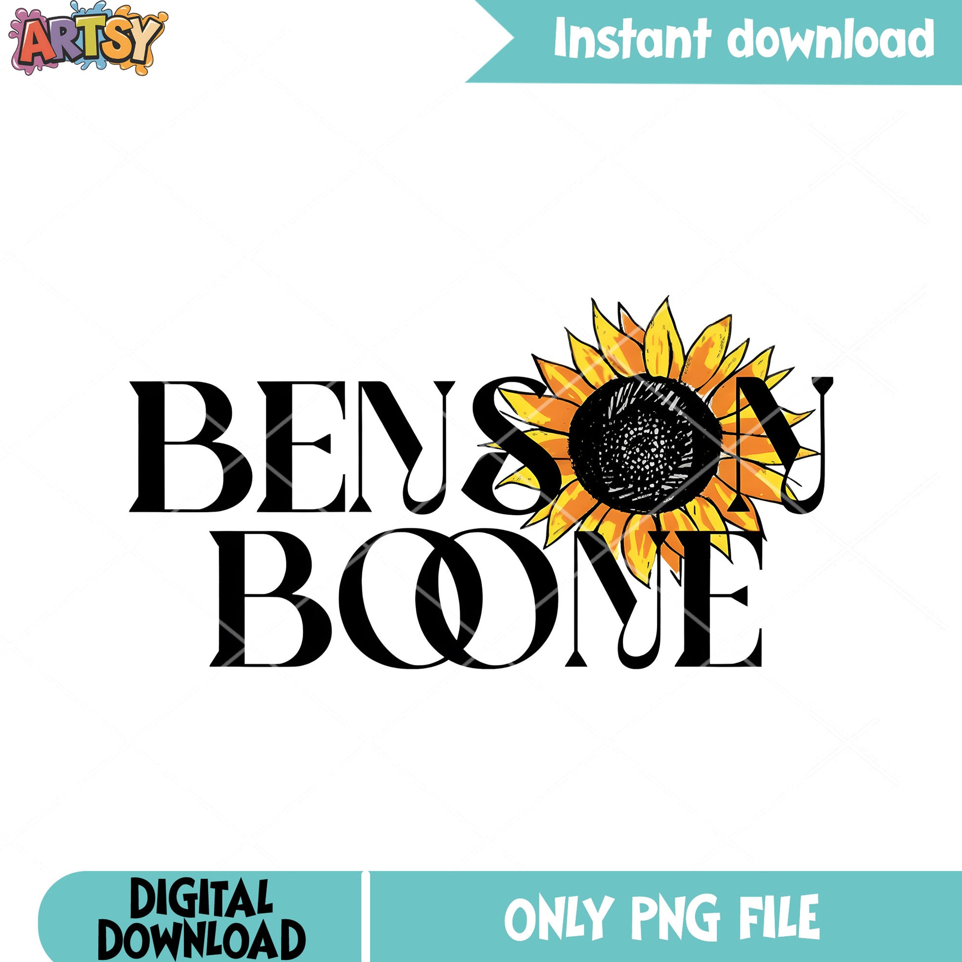 Benson boone sunflower png, boone fan png, Boone tour png