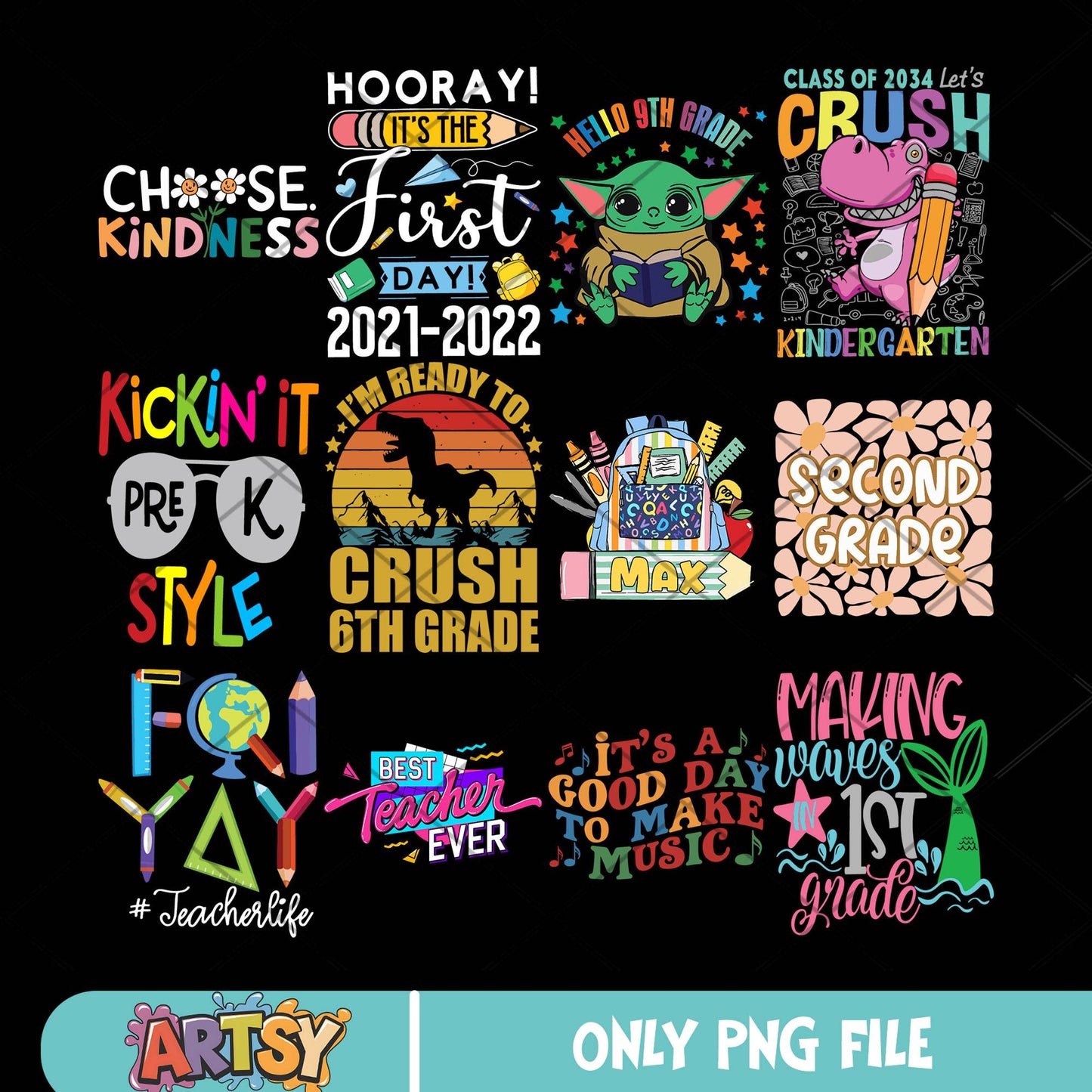 Best teacher ever png bundle, teacher life png, back to school png