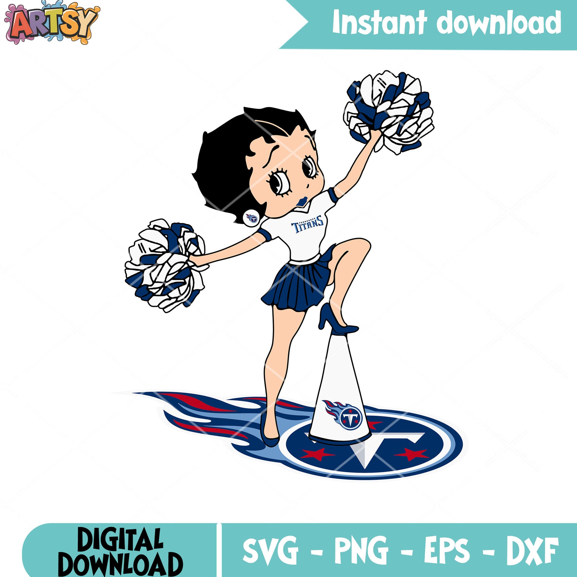 Betty boop tennessee team svg, tennessee titans svg, nfl svg