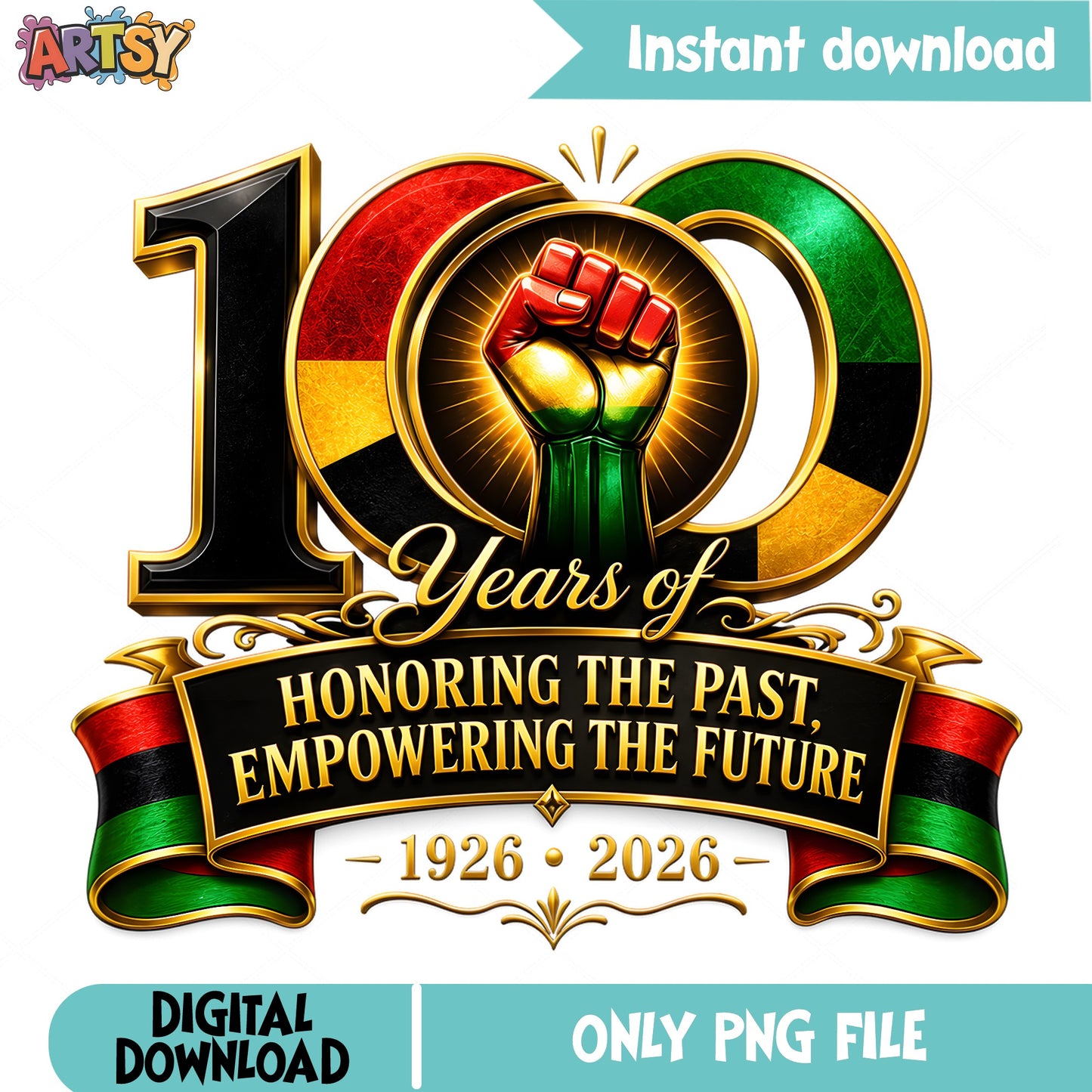 Black History Month 100 Years PNG, Black History PNG, Juneteenth PNG