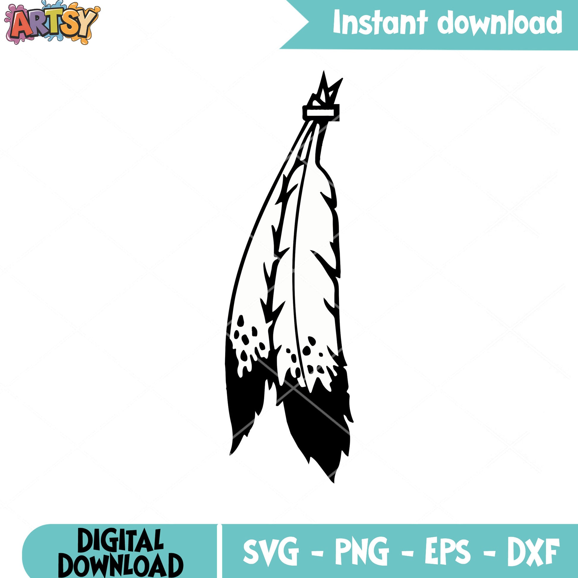 Black bird feather svg, washington football team svg, redskin svg