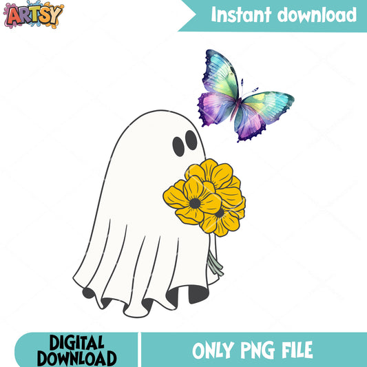 Blanket chase butterfly png, ghost costume png, halloween scary png