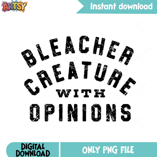 Bleacher creature opinions png, funny sports png, bleacher life png