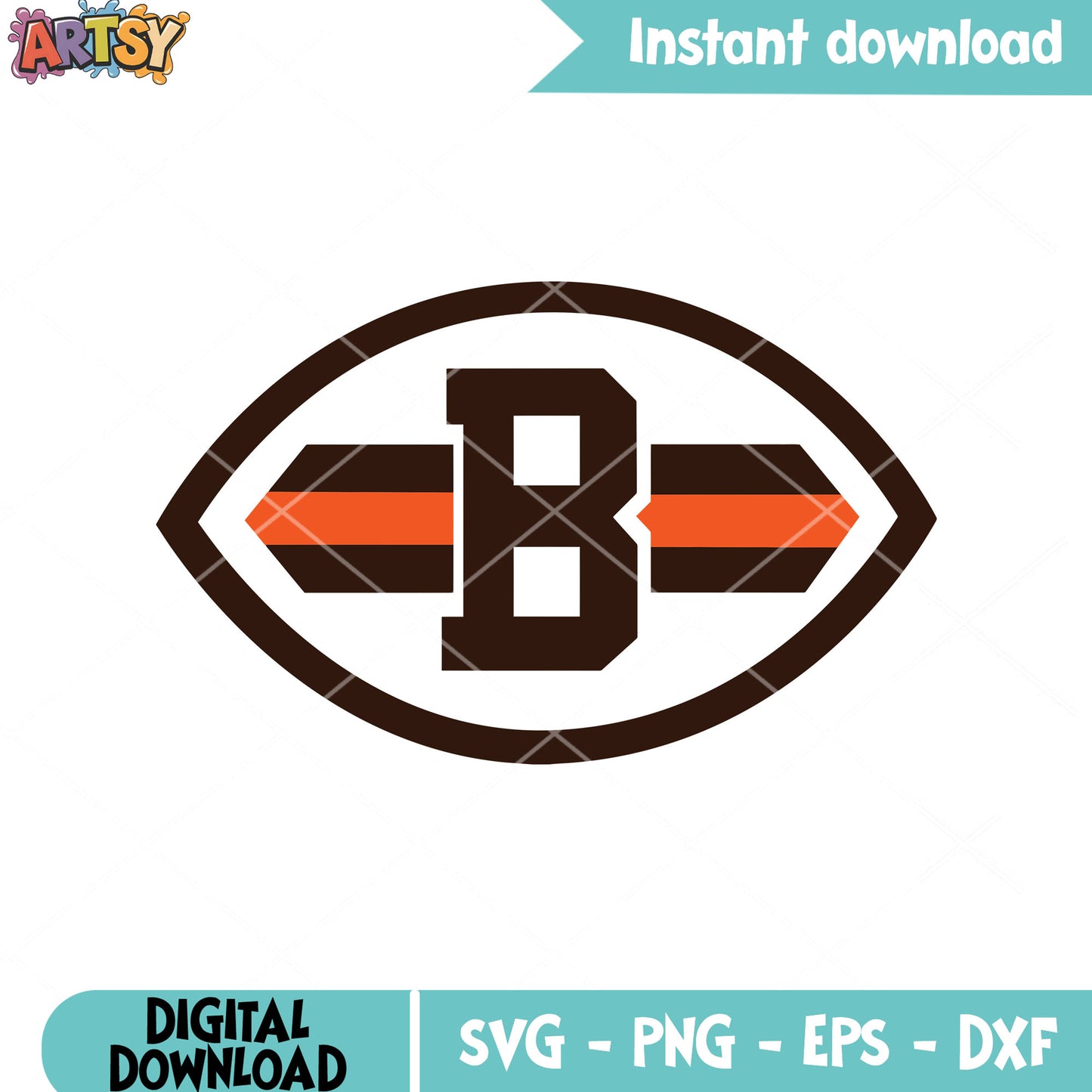 B logo cleveland brown svg, nfl teams svg, usa football svg