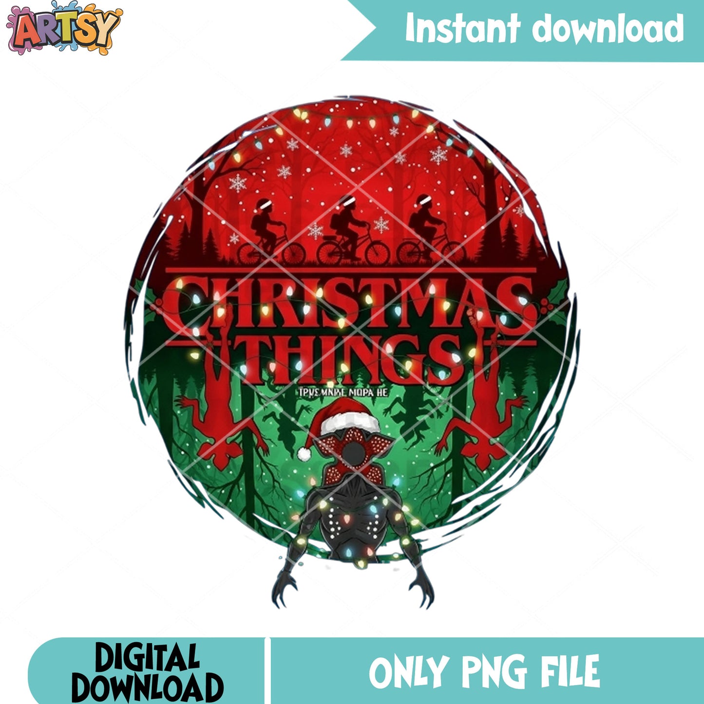 Bloody christmas things png, stranger things png, dermogorgon ​​png