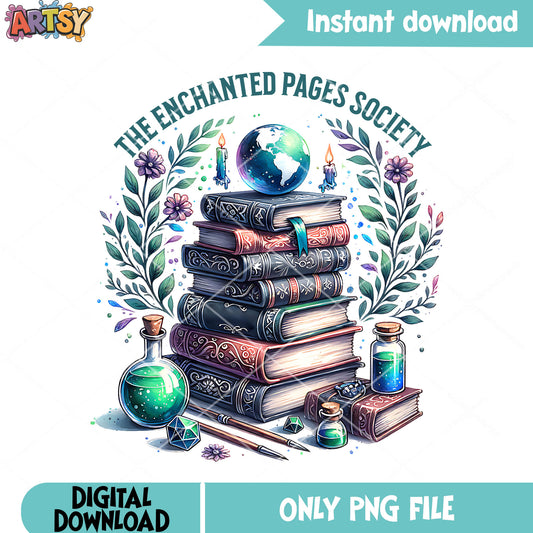 Blu earth stack of book png, ​blue medicine bottles​ png halloween png