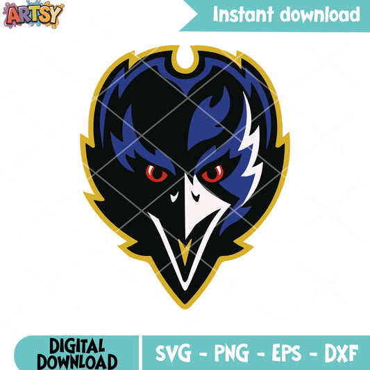 Blue feather ravens bird svg. baltimore ravens svg, nfl teams svg