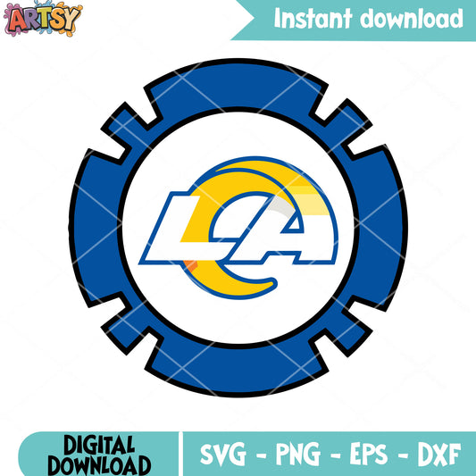 Blue gear la football svg, Afc west svg, los angeles rams svg