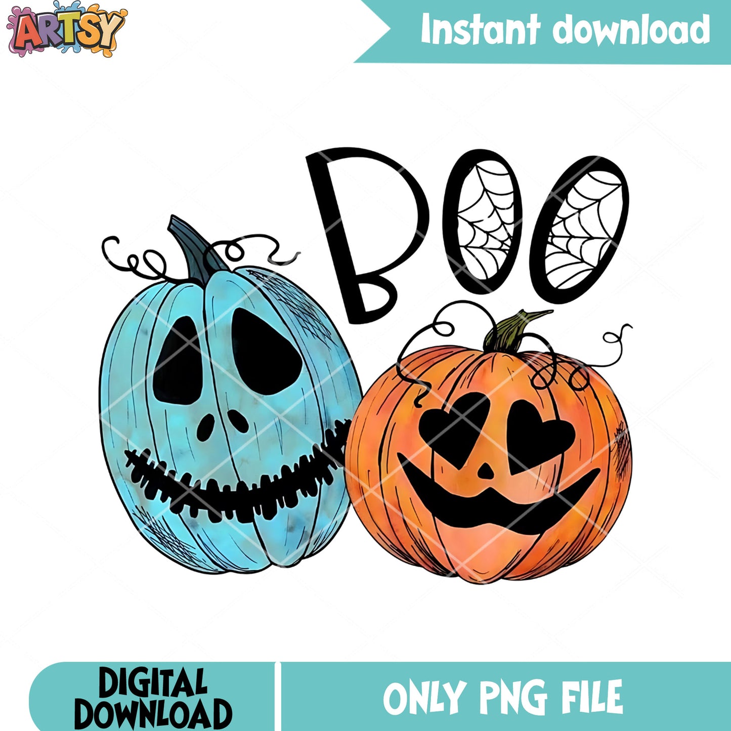 Blue jack o lantern png, wicker pumpkin png, spider web png