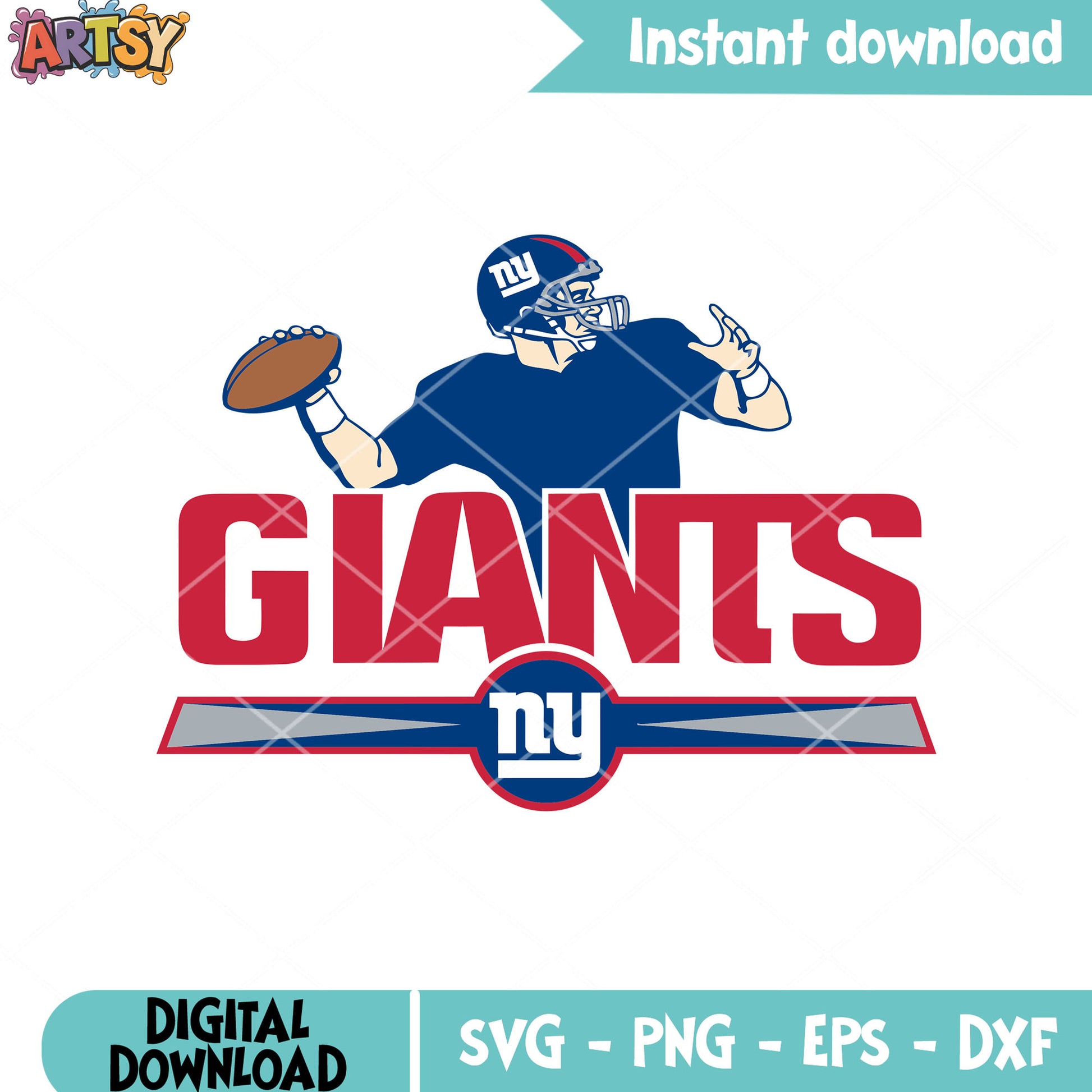 Blue new york helmets player svg, new york giants svg, rugby svg