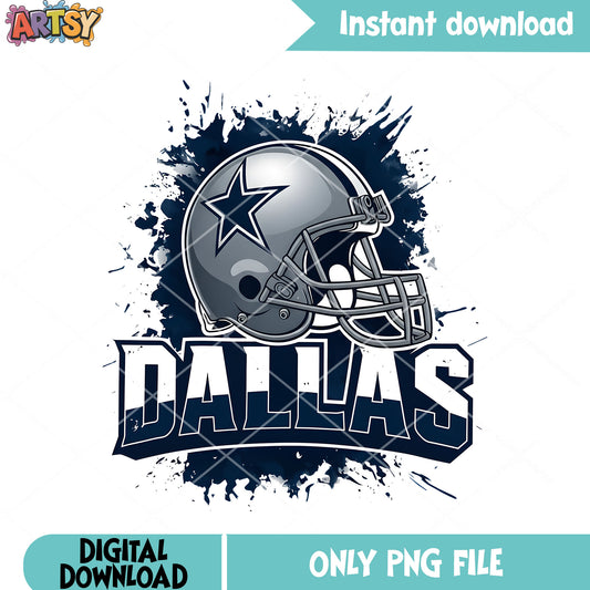 Blue star helmet png, dallas cowboys png, blue paint splash png