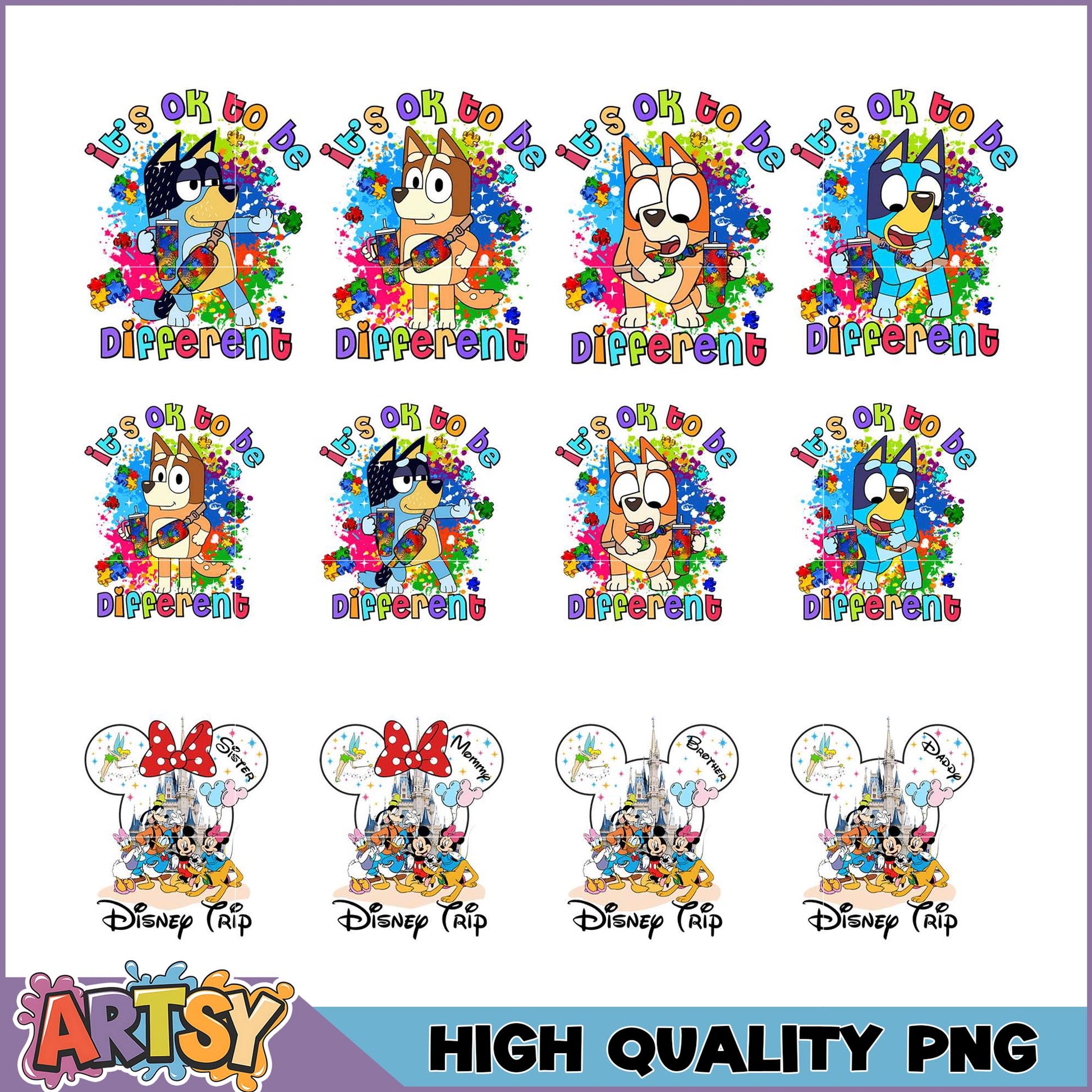 Bluey PNG Bundle High Quality Designs