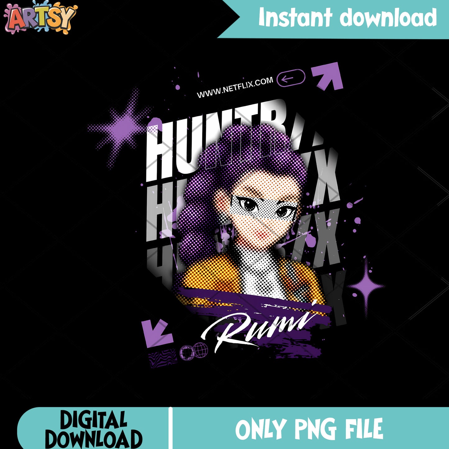 Blur face rumi idols huntrix png, huntrix rumi png, huntrix png