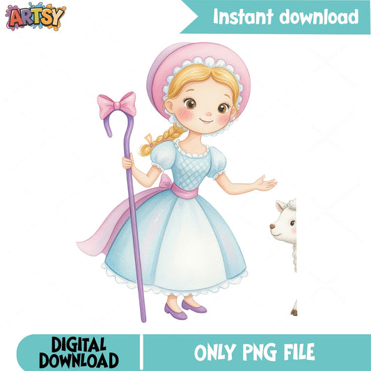 Bo Peep PNG Clipart, Toy Story Princess PNG, Disney PNG