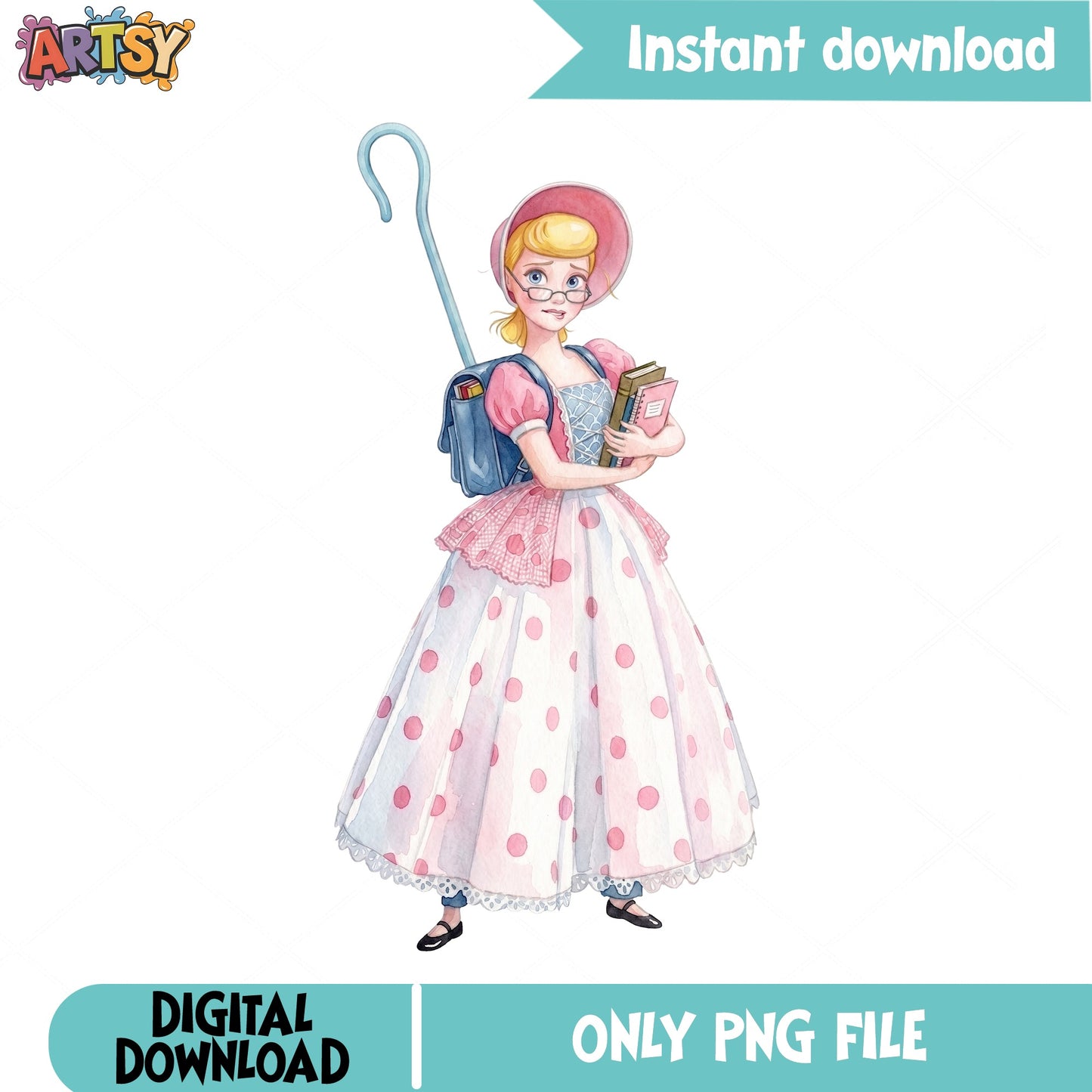 Bo Peep Toy Story PNG, Disney Pixar Clipart, Back To School PNG