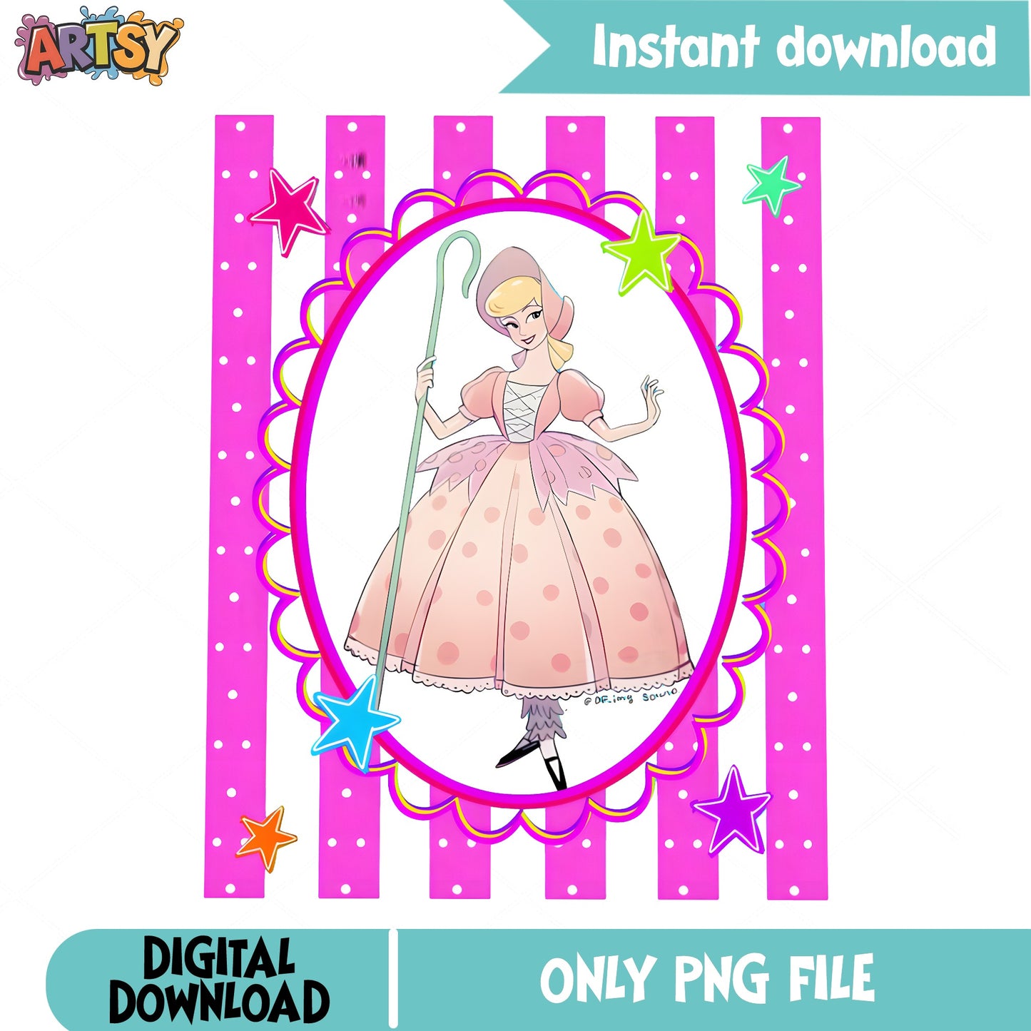 Bo Peep Toy Story PNG, Disney Pixar Clipart, Birthday PNG
