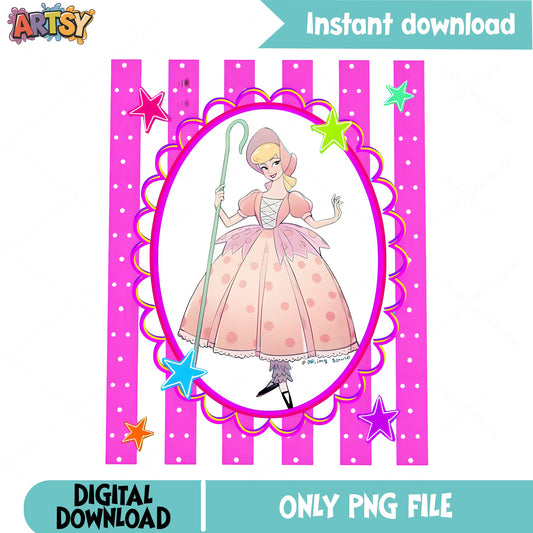 Bo Peep Toy Story PNG, Disney Pixar Clipart, Birthday PNG