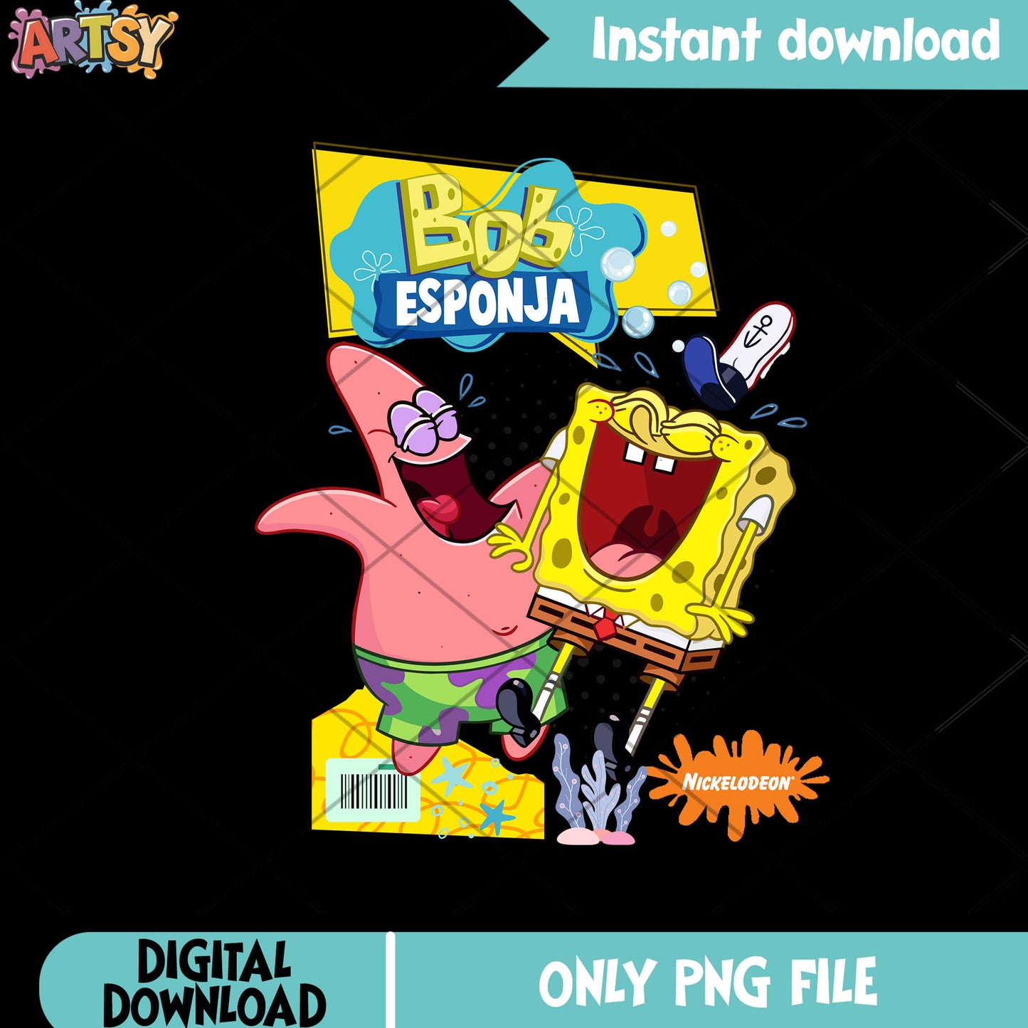 Bob esponja png, spongebob classic png, 90s style png