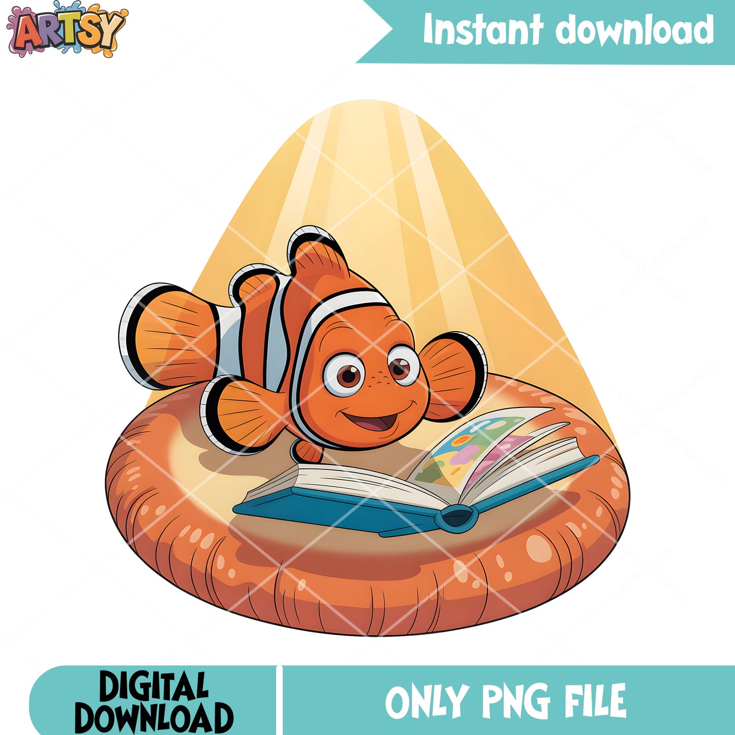 Book is everything for nemo png, nemo poster png, nemo clownfish png