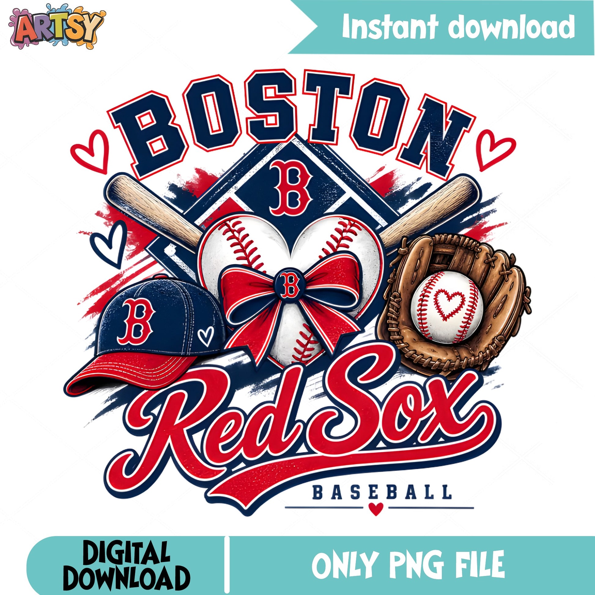 Boston Red Sox Baseball PNG, MLB Team Shirt PNG, Baseball PNG