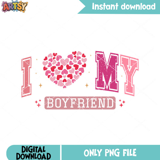 Boyfriend and valentine png, valentine heart png, valentine love png