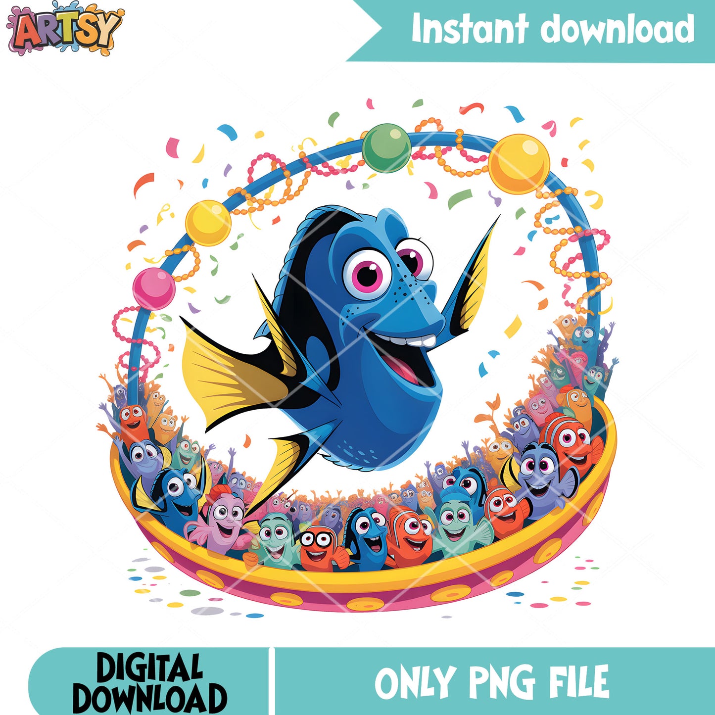 Bracelet fish dory disney png, finding dory png, disney movie png