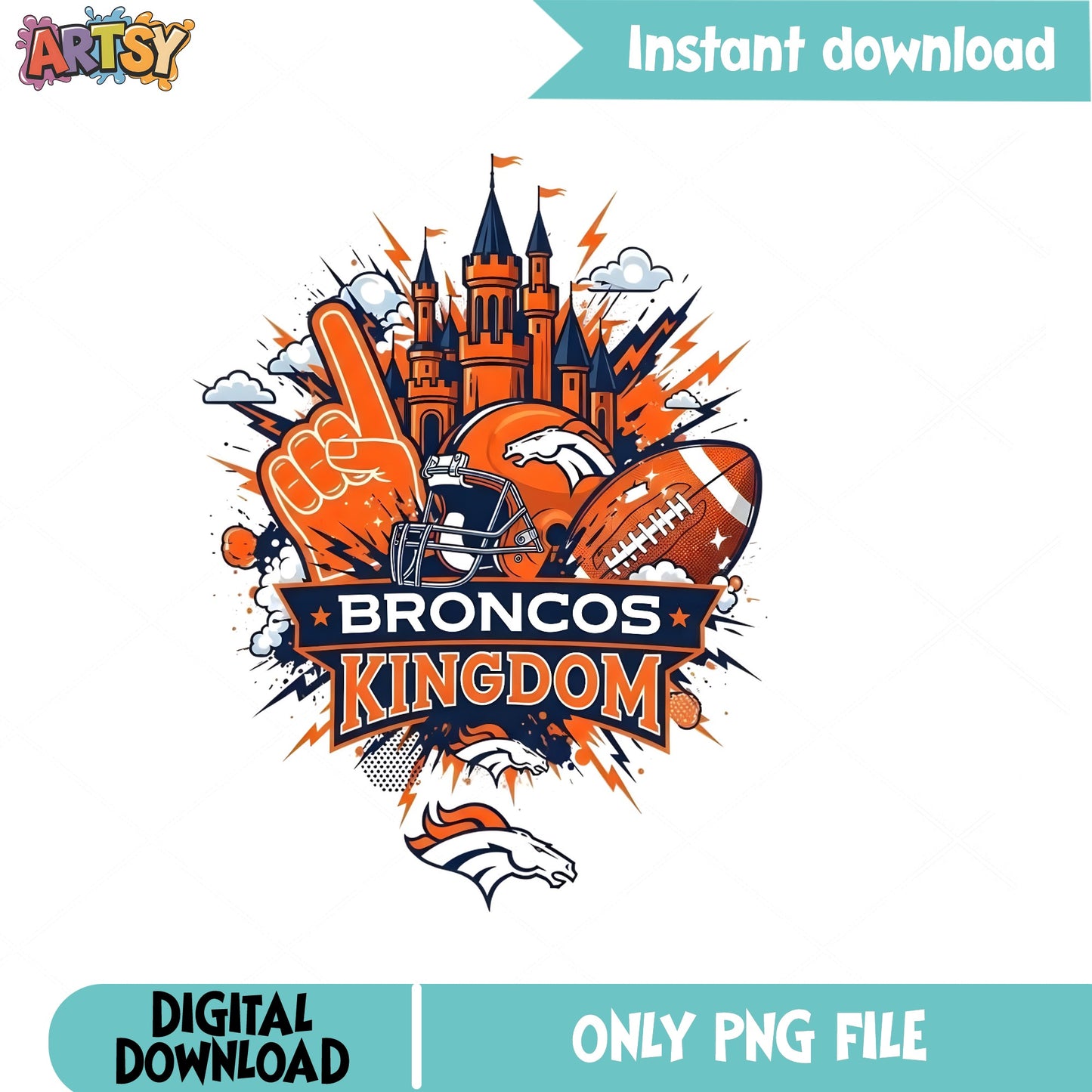 Broncos Kingdom PNG, Denver Broncos Football PNG, NFL PNG