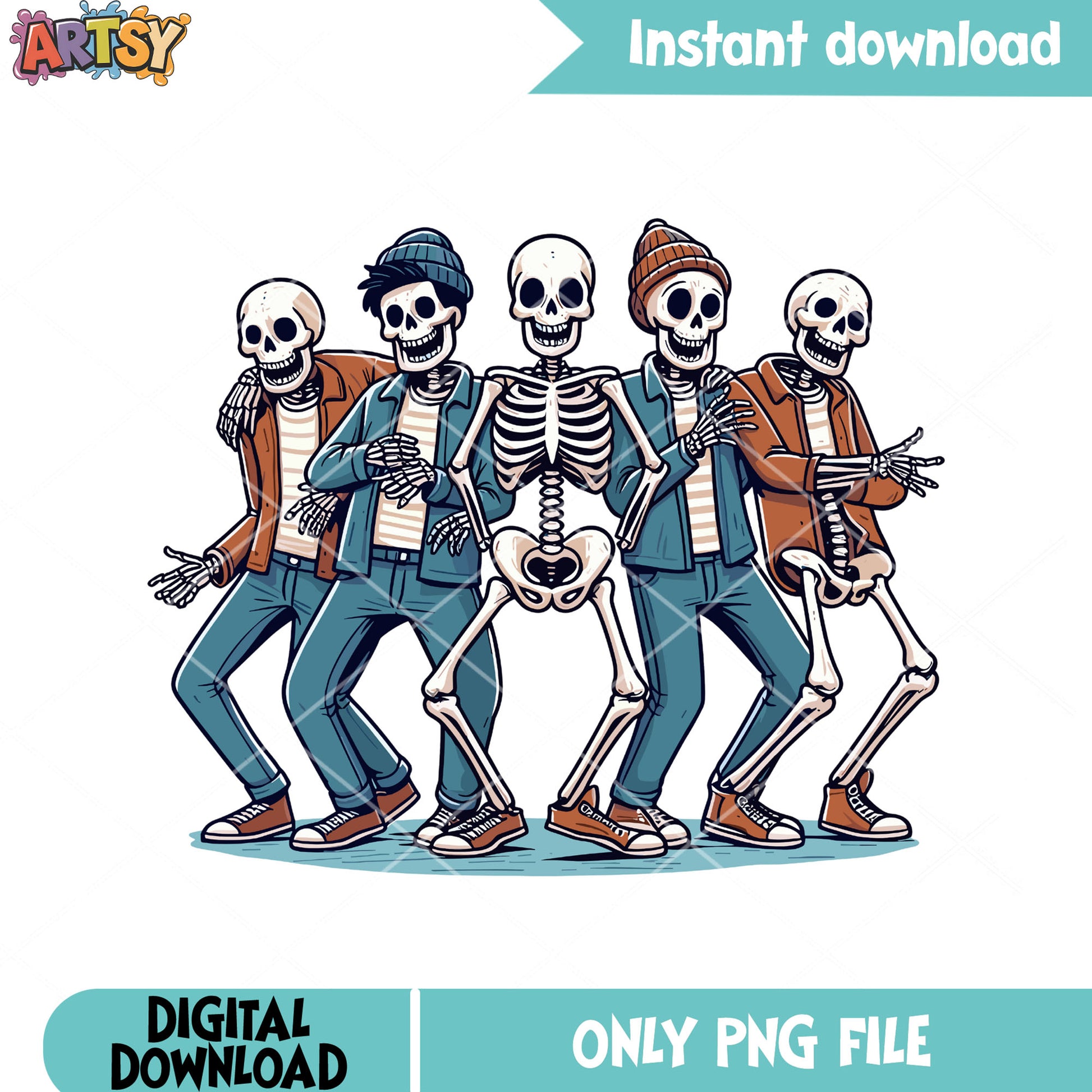 Brown beanie band png, ​skeleton costume png, halloween scary png