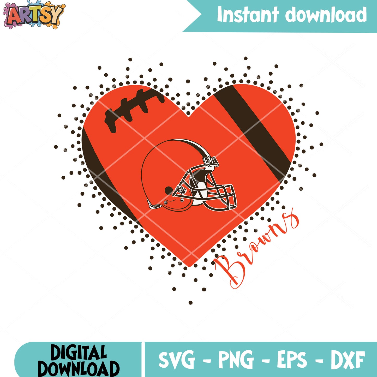 Browns heart cleveland svg, afc north svg, cleveland browns svg