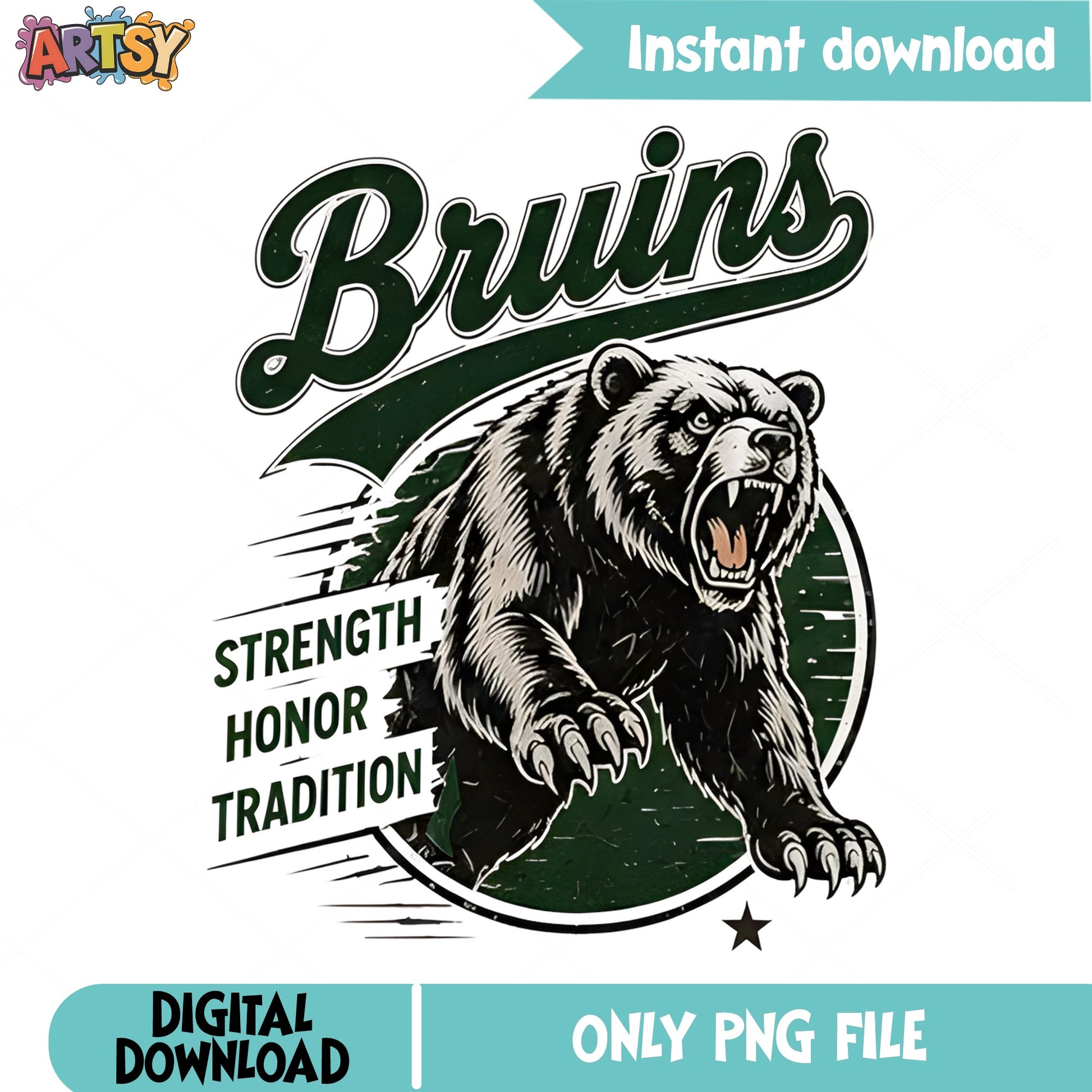 Bruins Bear Mascot PNG, School Spirit PNG, Team Mascot PNG