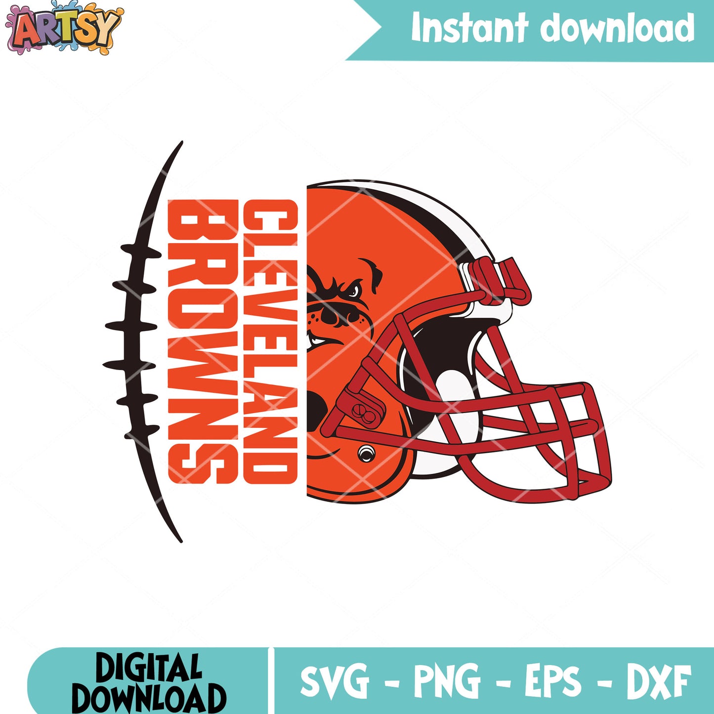 Bull dog helmets svg, cleveland browns svg, nfl football​ team svg