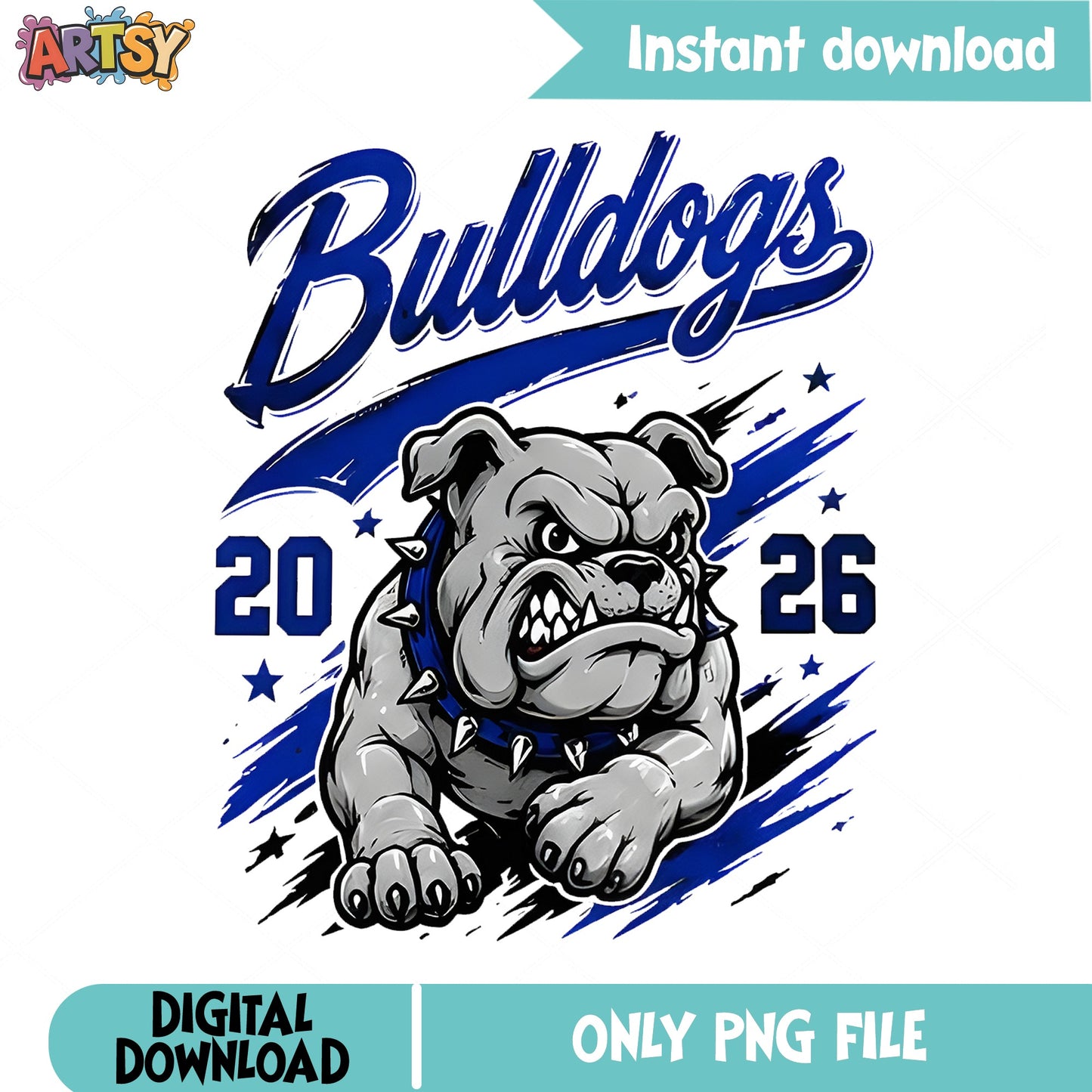 Bulldogs 2026 Mascot PNG, School Spirit PNG, Game Day PNG