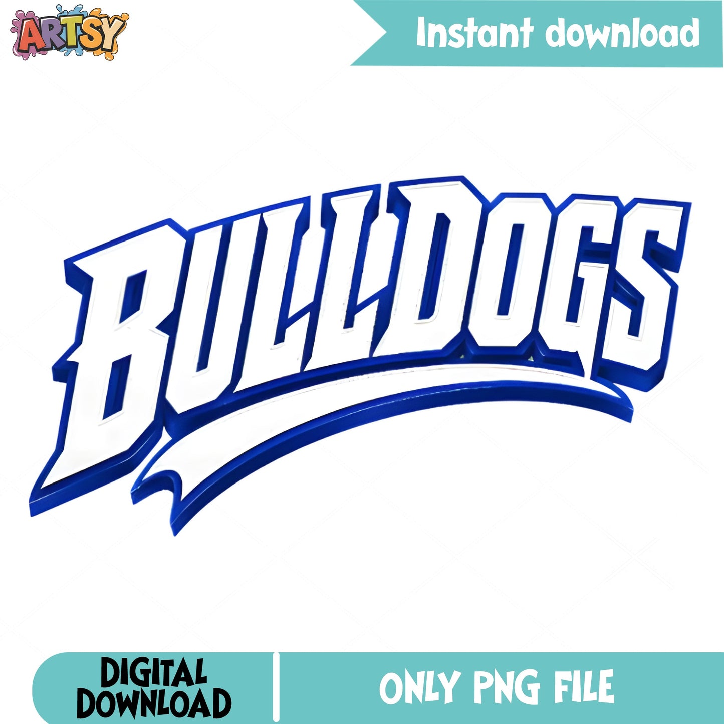 Bulldogs Sport Team Logo PNG, School Mascot PNG, Cricut PNG