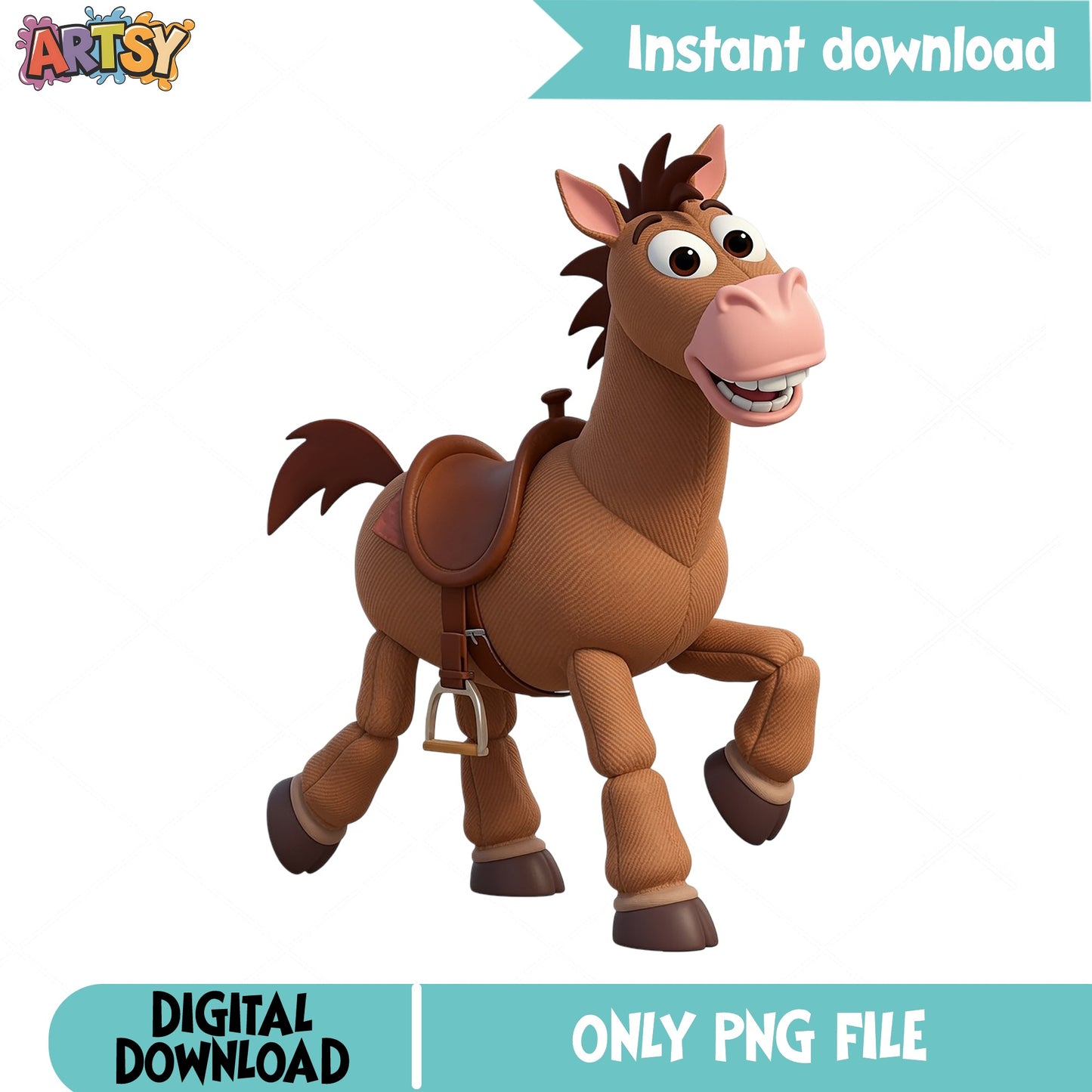 Bullseye Toy Story PNG, Disney Pixar Horse Clipart PNG, Instant Download PNG